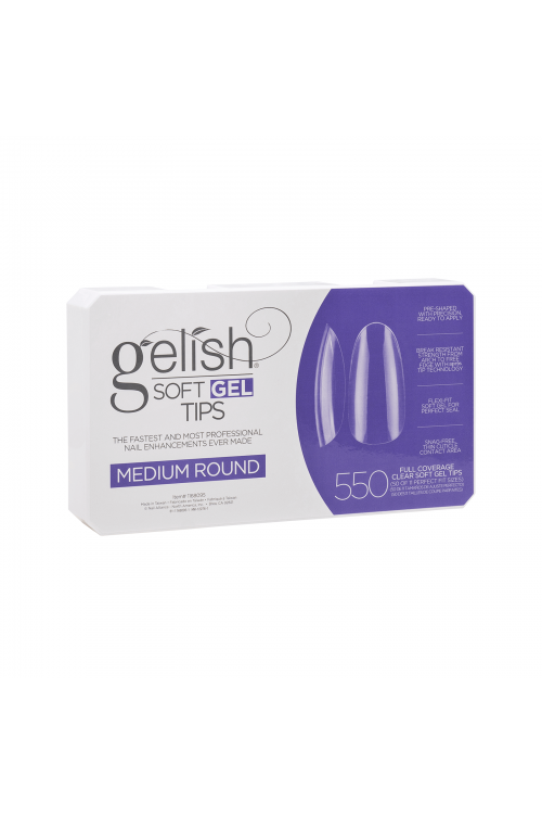 Gelish Soft Gel MEDIUM ROUND Tips - Συσκ. 550τμχ