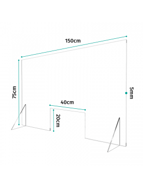 Προστατευτικό Διαχωριστικό Plexiglass 150cm