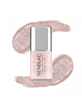 Semilac One Step Hybrid 3in1 - Glitter Pink Beige 7ml