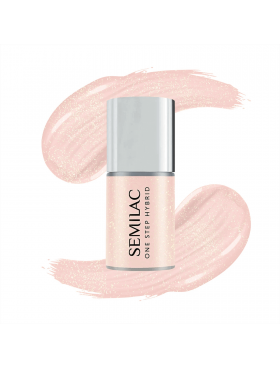 Semilac One Step Hybrid 3in1 - Naked Glitter Peach 7ml